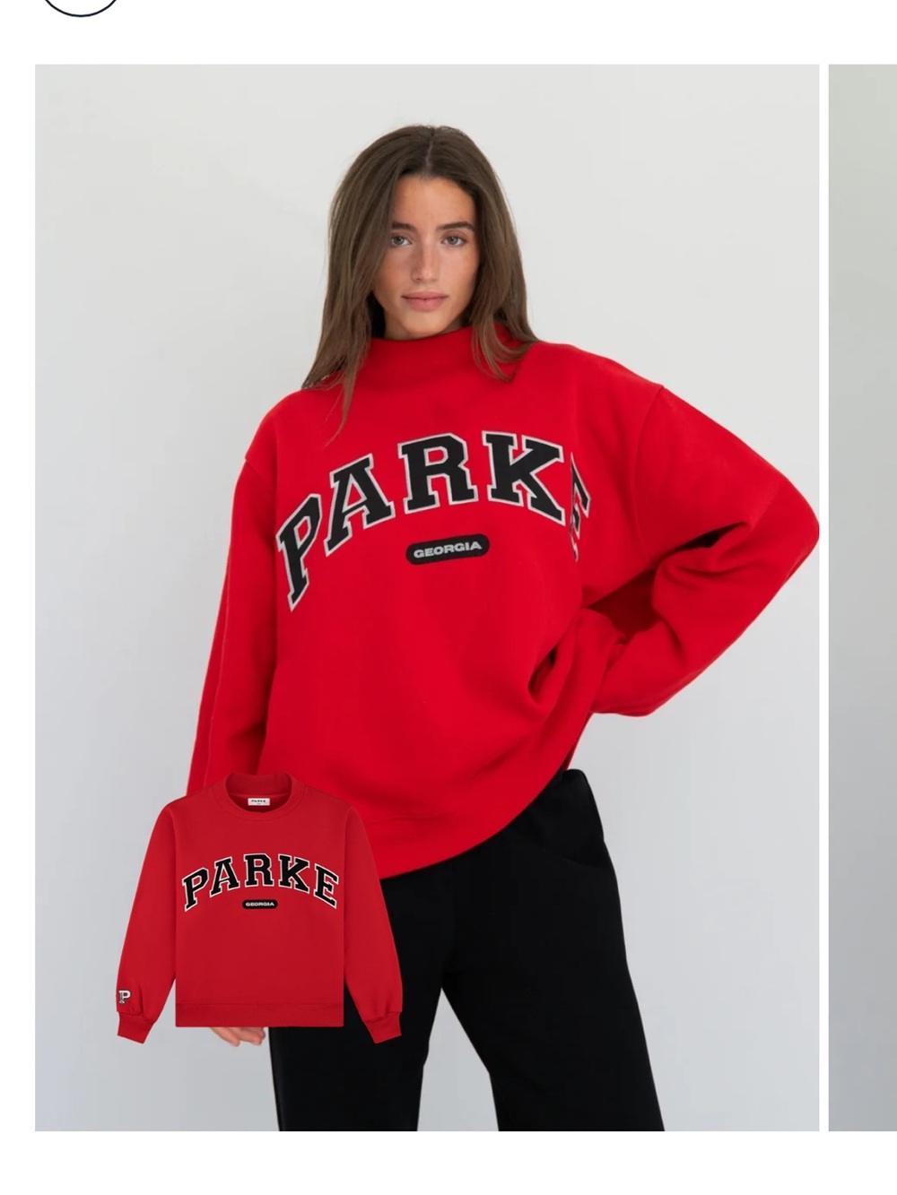 Parke x '47 Georgia Mockneck Bulldogs Red Black Sz L/XL PRESALE NEW